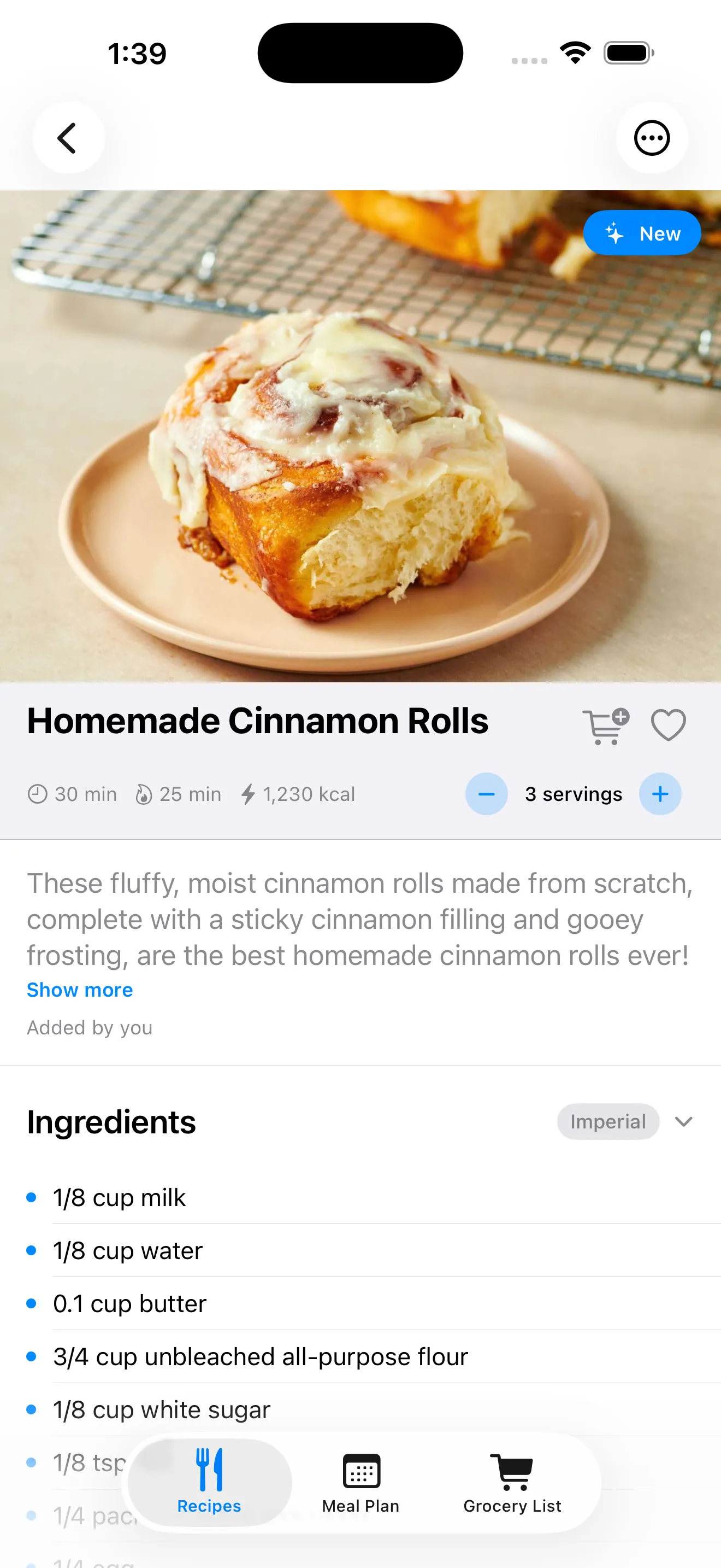 Recipe detail